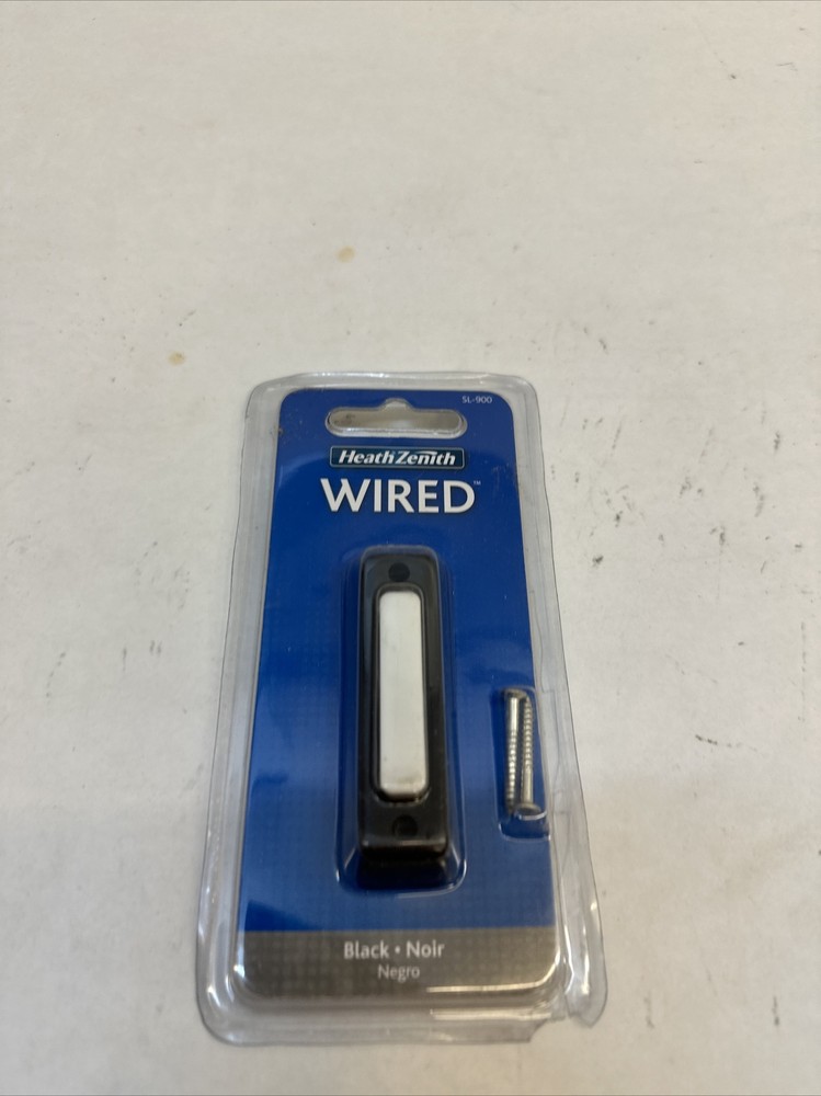 Heath Zenith Black Plastic Wired Pushbutton Doorbell