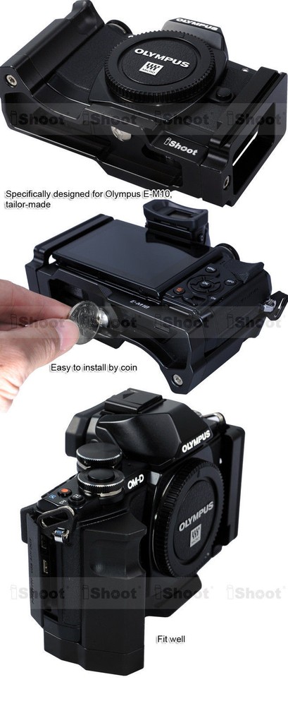 Separable Quick Release Plate Camera Holder Grip for Ball head Olympus E-M10