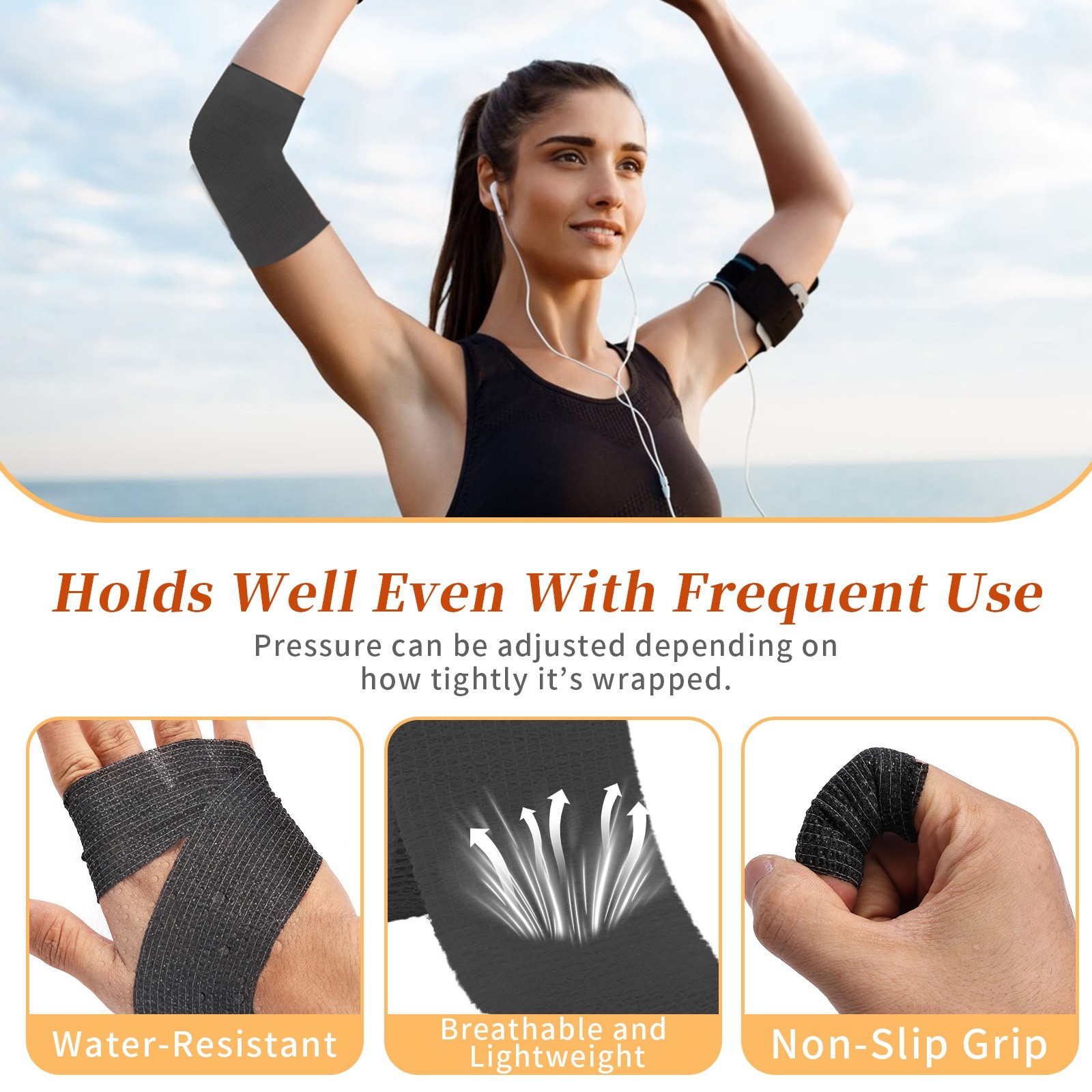 24 Count Self Adhesive Bandage Wrap 2" x 5 Yards (15 feet) Tape Multicolor