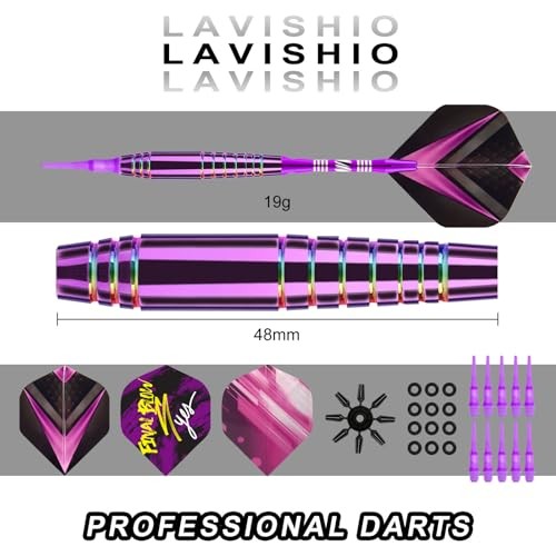 Soft Tip Darts Sets - Soft Tip Darts for Electronic Dartboard Plastic purple