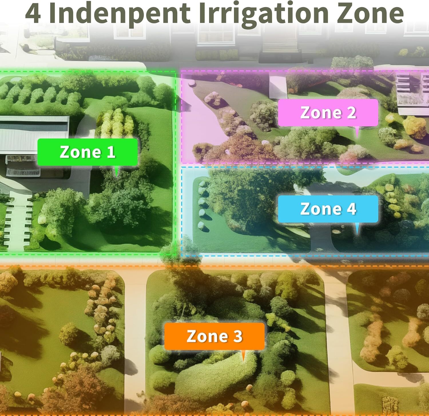 Smart Sprinkler Timer Programmable Water Timer for Garden Irrigation Auto 4 Zone