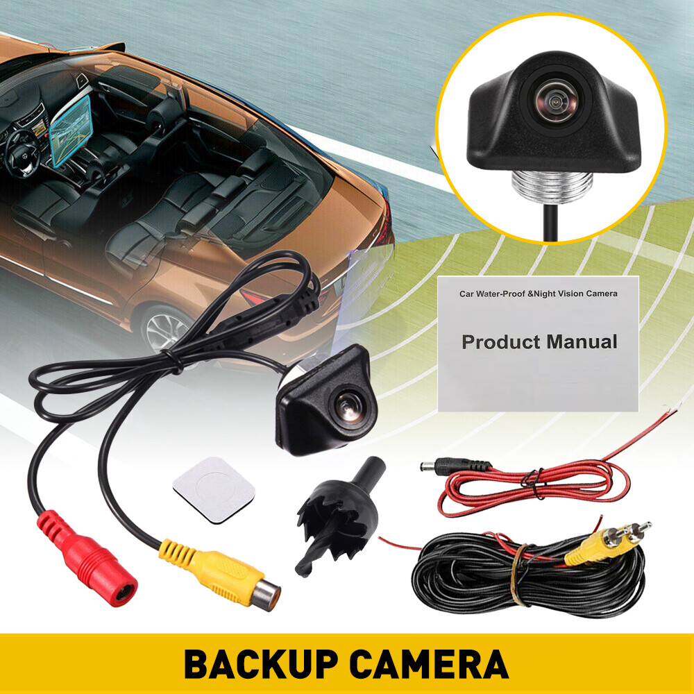 Rear View Reverse Backup Camera Parking 170°Wide Angle Night vision Adjustable