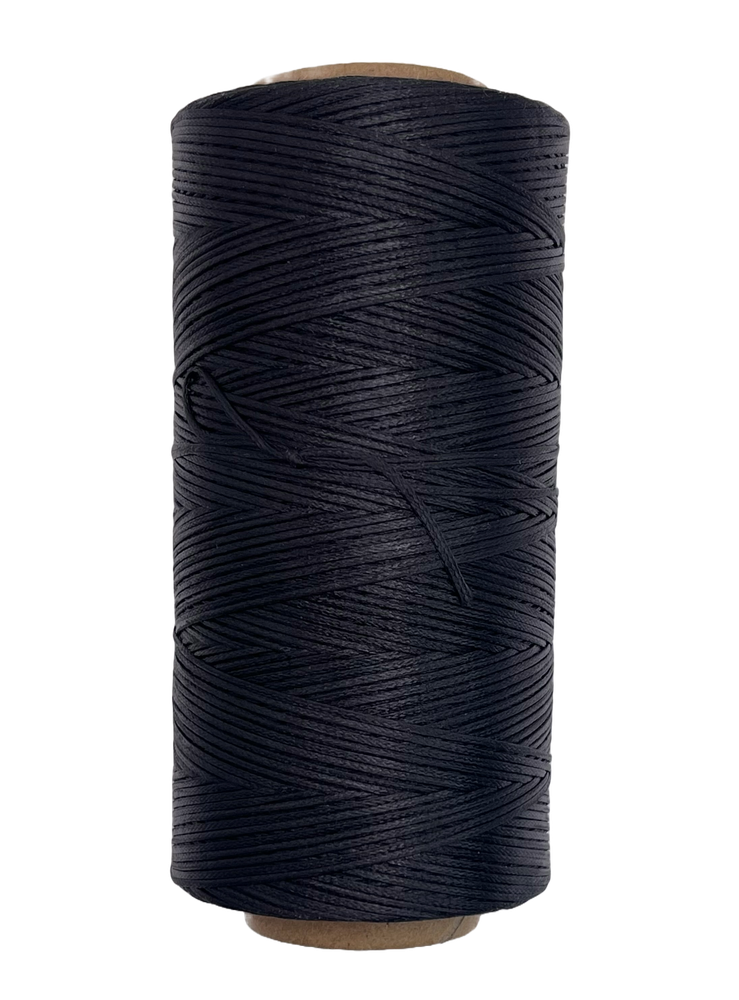 295yds Flat Waxed Leather Thread Polyester 150D/0.8mm, All Purpose Hand Sewing