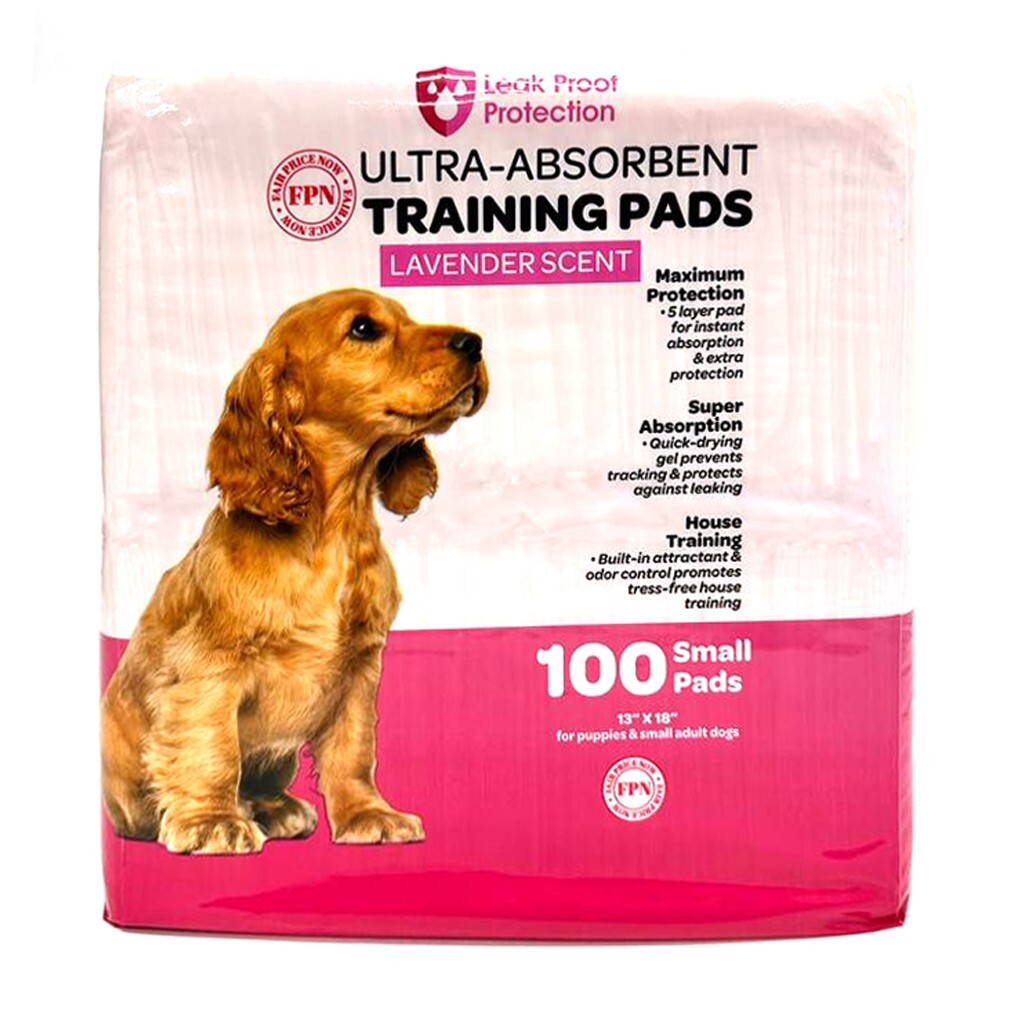 100 Pet Pads for Dogs Ultra-Absorbent Puppy Training Underpad Scented Pink Small