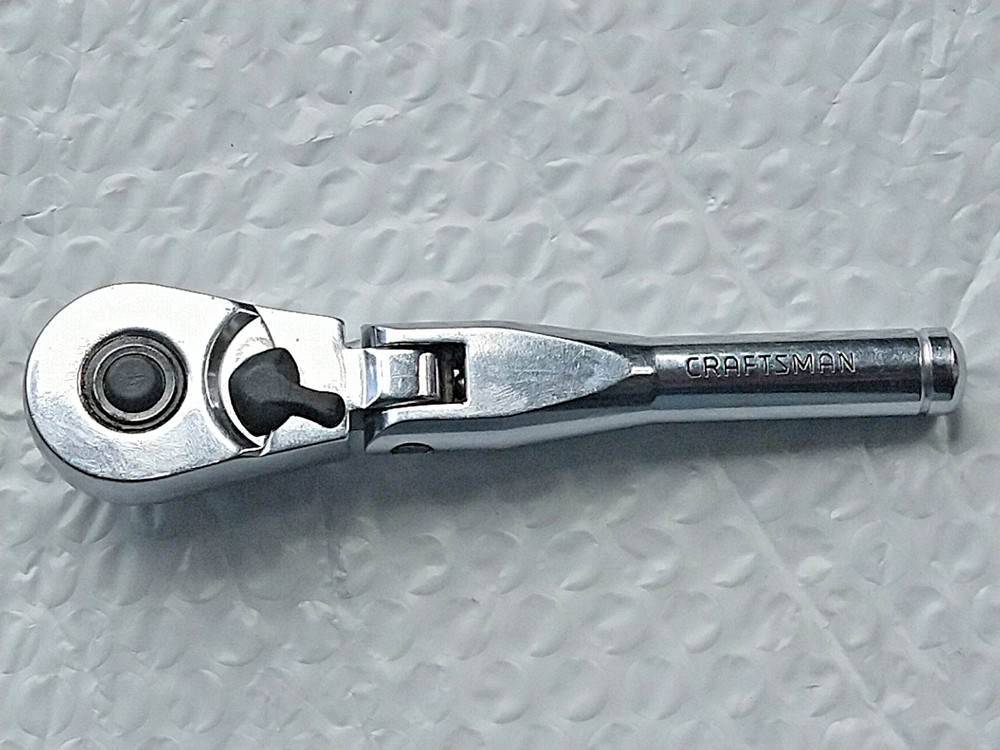 CRAFTSMAN TOOLS 44834VM, 3/8" DR FLEX HEAD RATCHET, 5.5" L *QUICK RELEASE *USA*