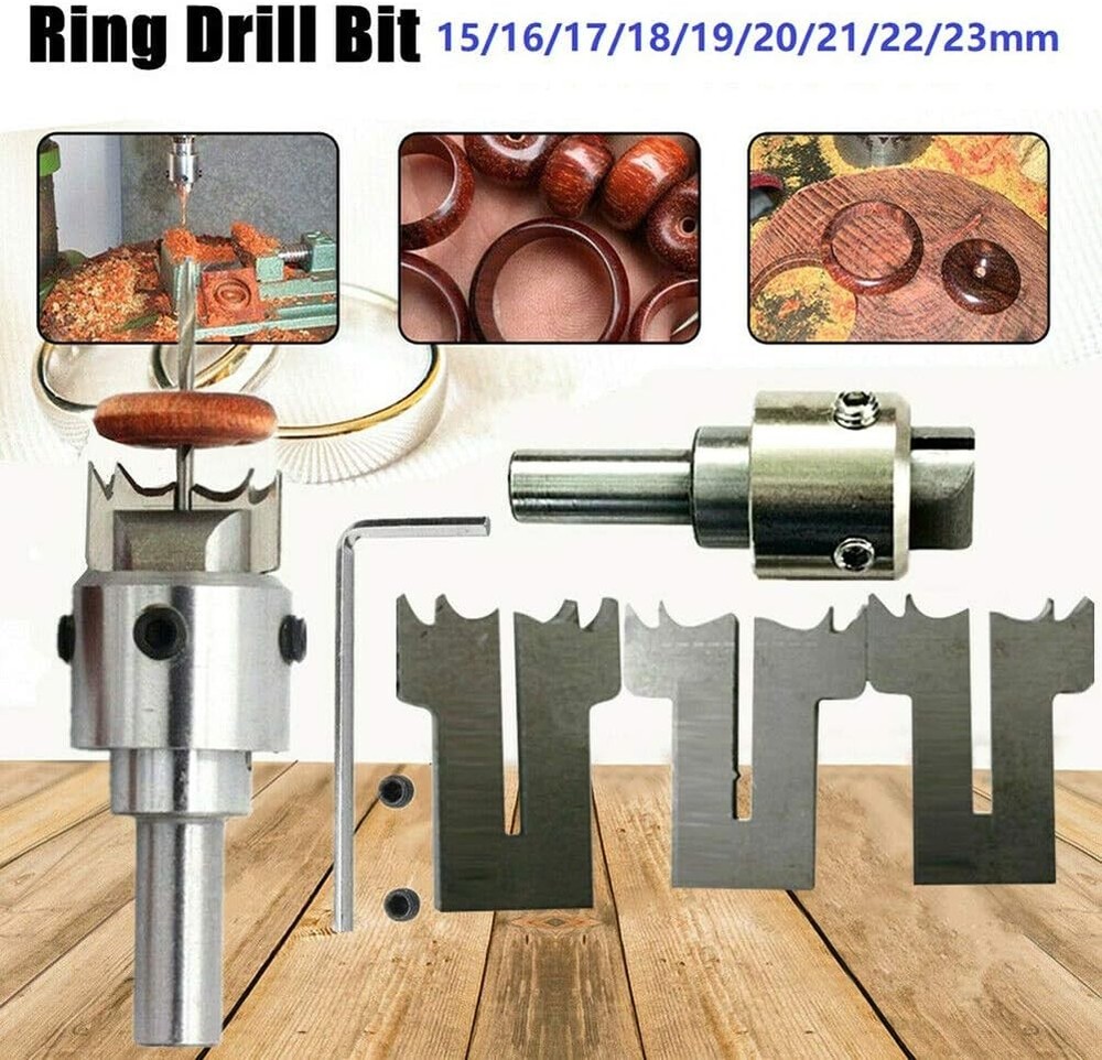 Wooden Ring Making Drill Kit Set, Multifunctional Thick Maker...