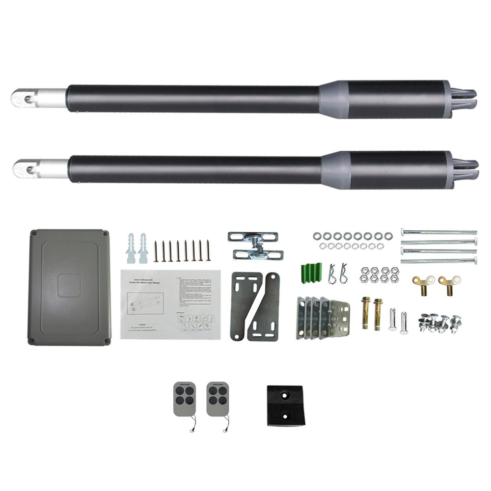 Opener Dual Swing Gate Opener Security System Automatic Gate W/ Remote Control