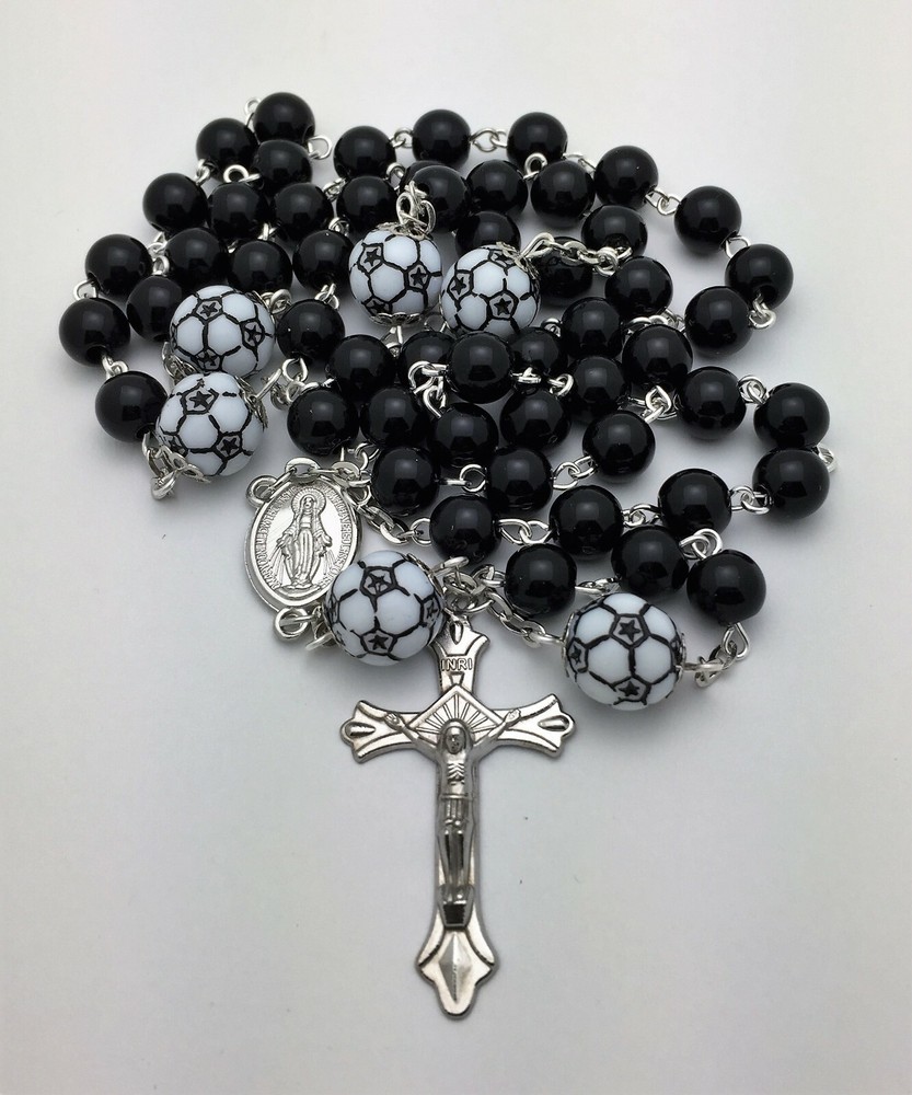 Sports Catholic Rosary Beads - Soccer
