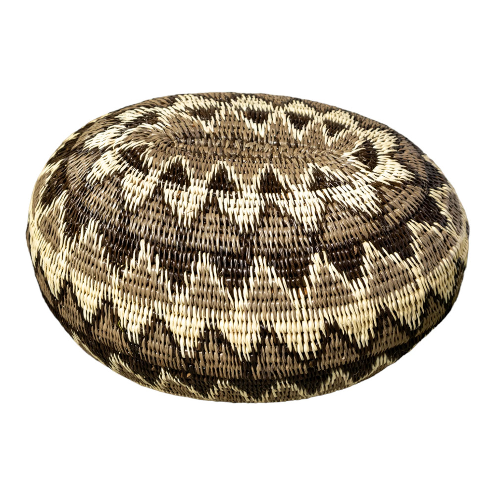 Gray Forest Melody Woven Basket With Top