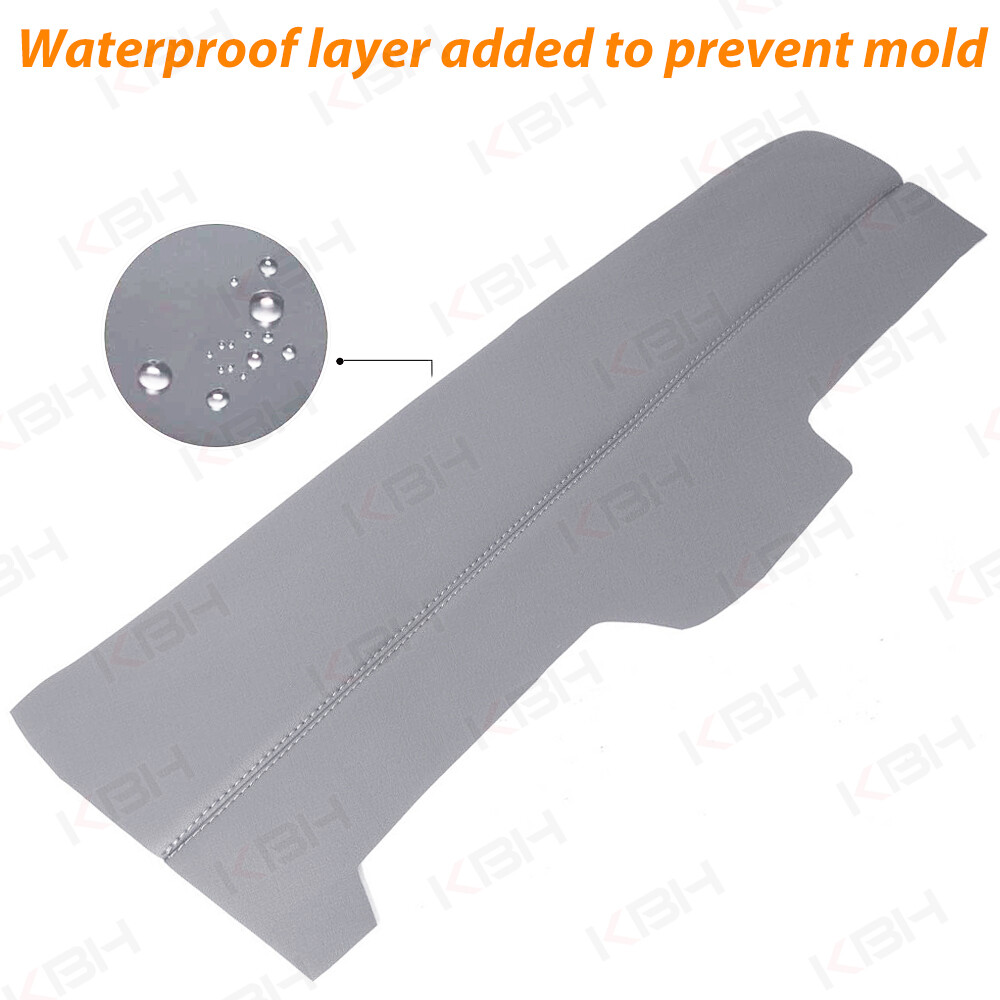 Insert Front Door Panel Cover Leather Replacement for Honda Pilot 2009-2015 Gray
