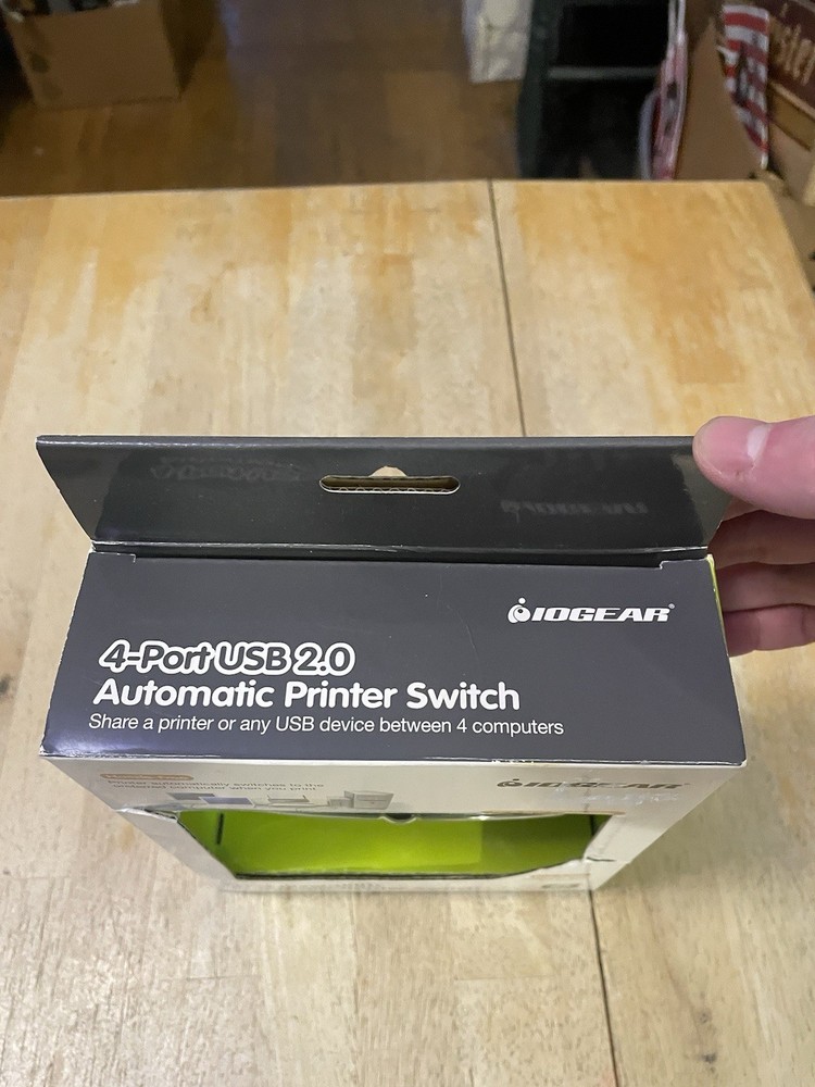 IOGEAR 4-Port USB 2.0 Peripheral Sharing Switch For Automatic Printer GUB431 NEW