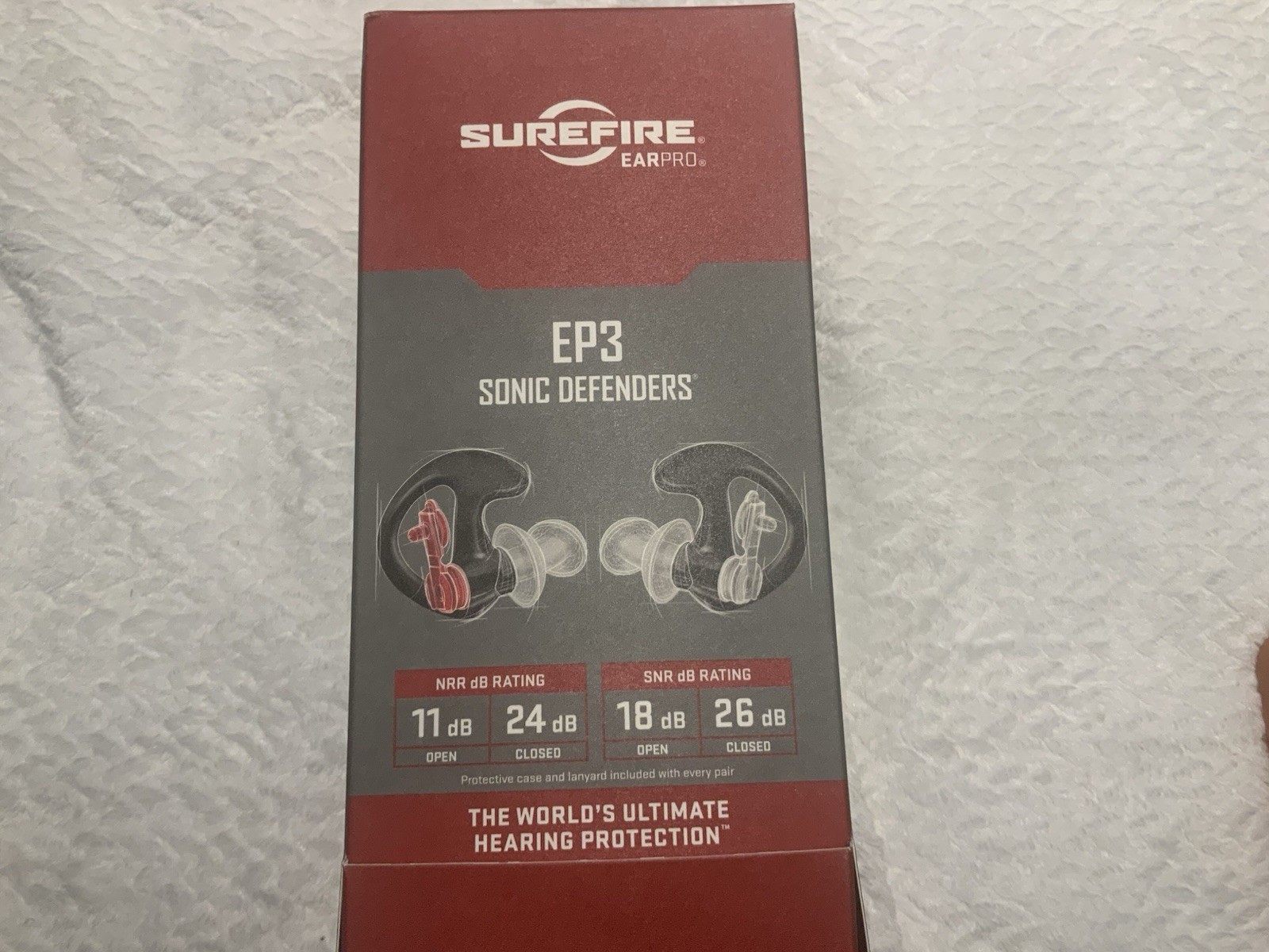 SureFire EP3 Sonic Defender Hearing Protection Small Clear Qty 2