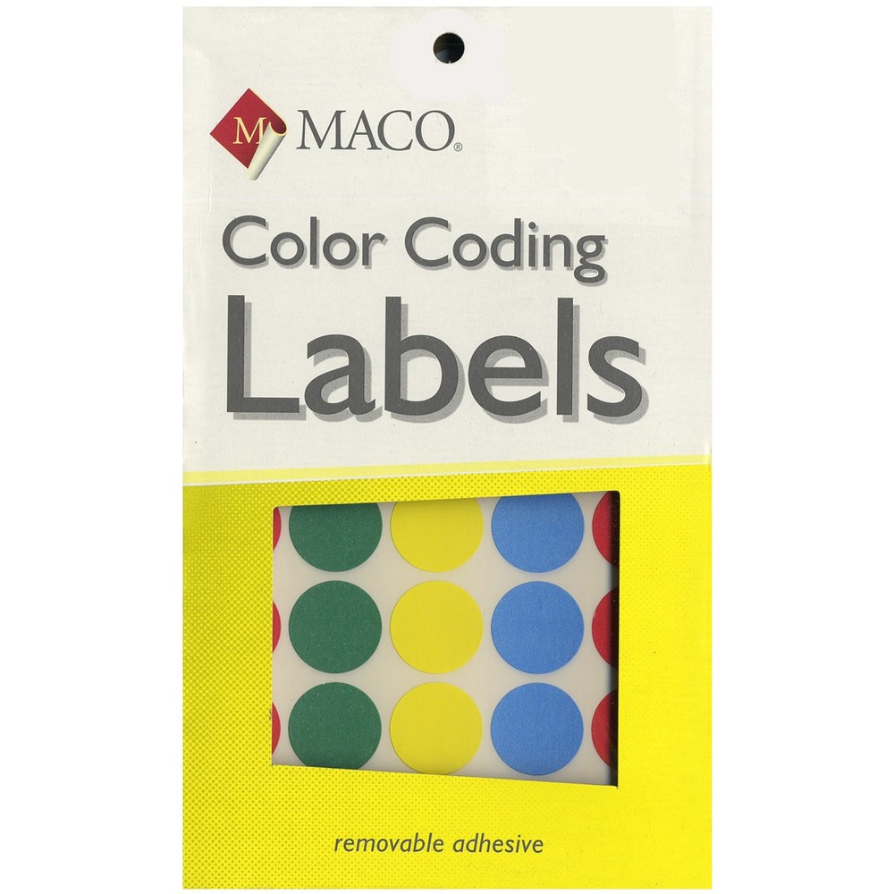 Maco 3/4" Color Coding Labels