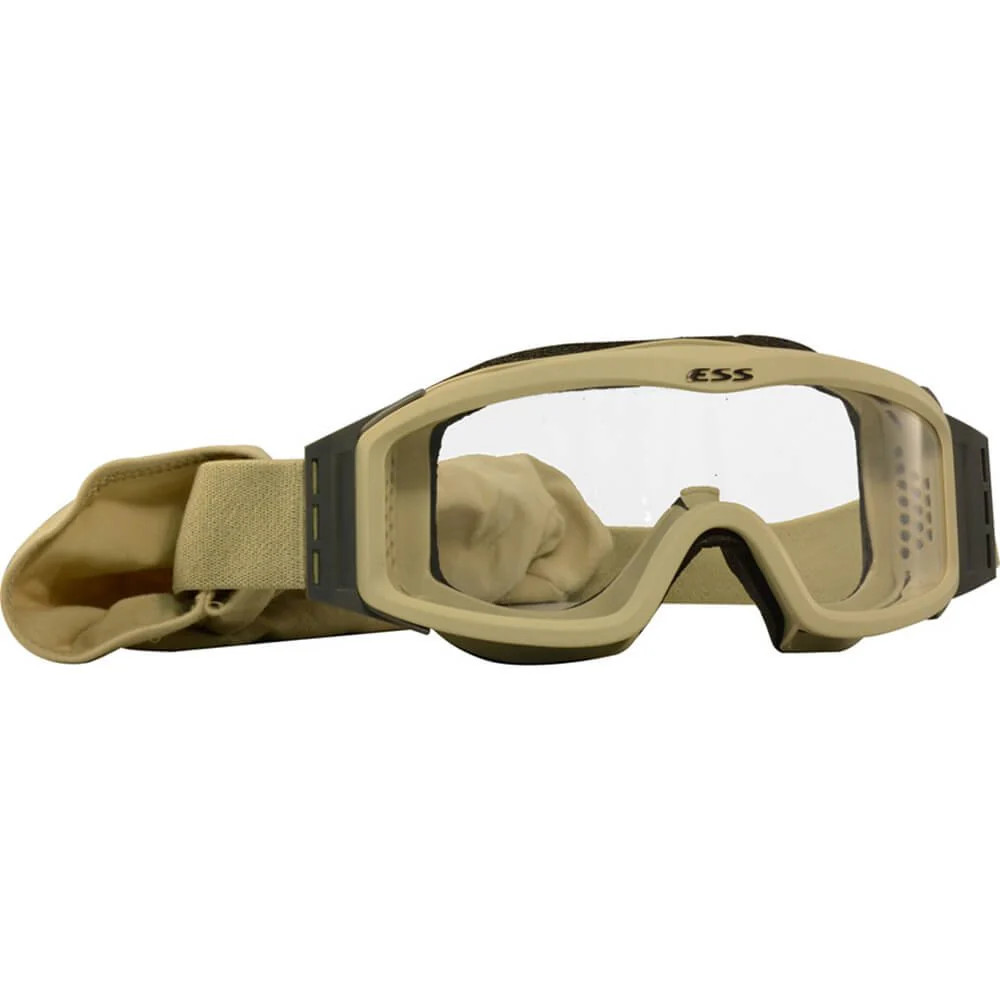 USGI ESS Profile NVG Tan Goggles w/ Clear & Dark Lens & Carrying Case