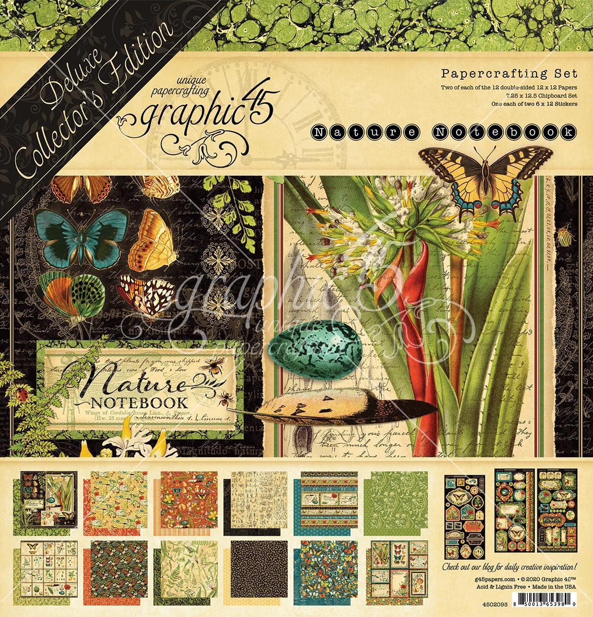 GRAPHIC 45 NATURE NOTEBOOK RETIRED 2020 ~NATURE BOTANICAL BUTTERFLY *SHIPS FREE*