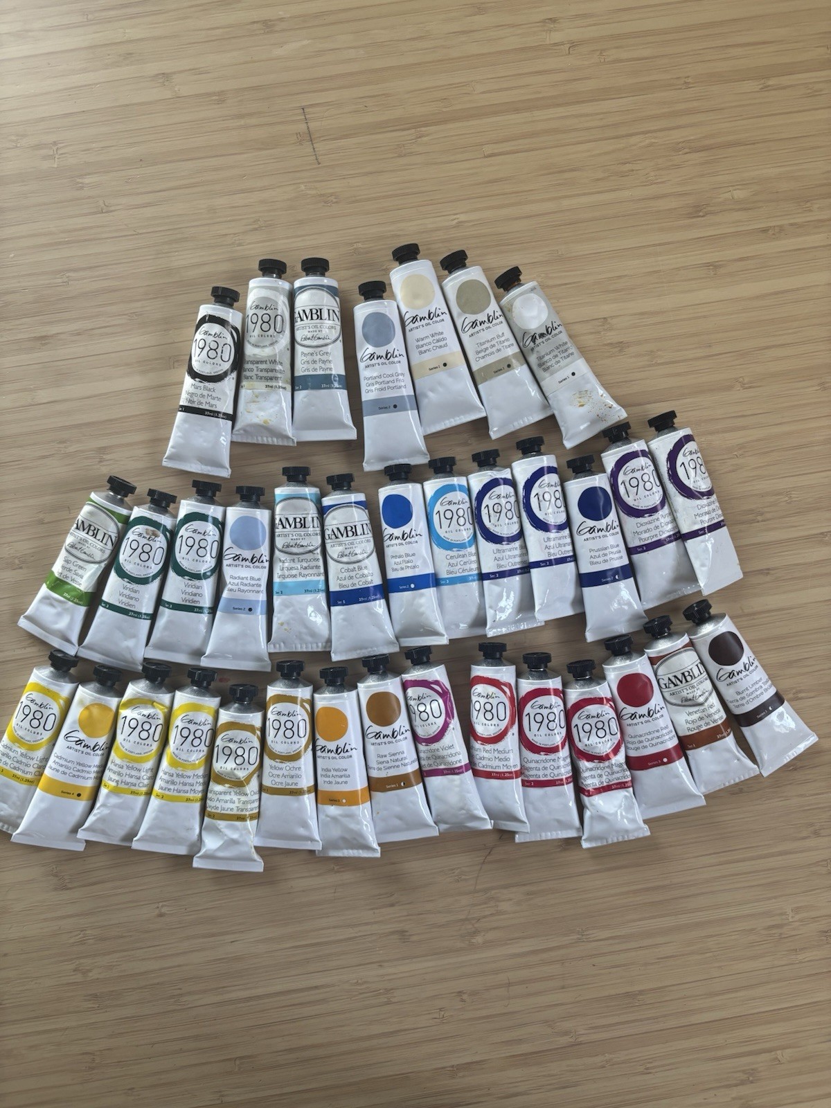 Gamblin Artist’s Oil Colors Paints + Gamblin 1980 Colors 35 NEW!!
