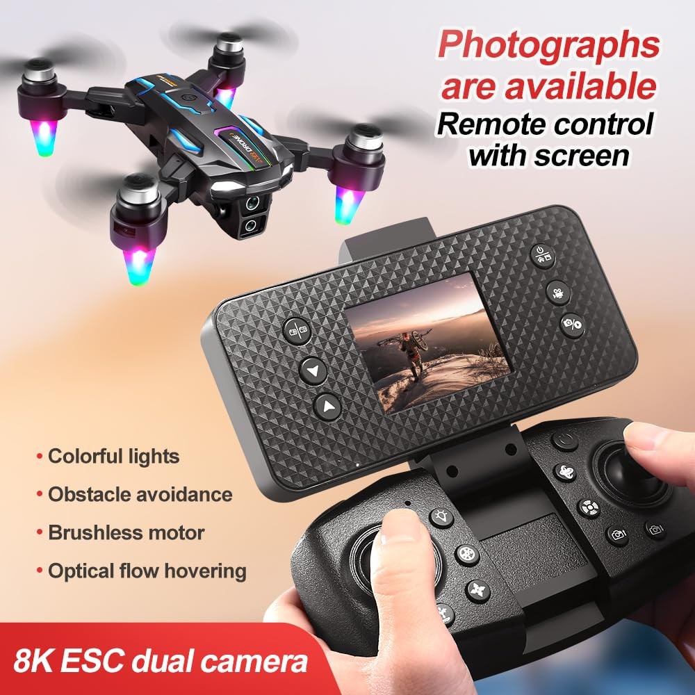 elecci A22 Drone with Screen Controller SD card, 2 2 batteries