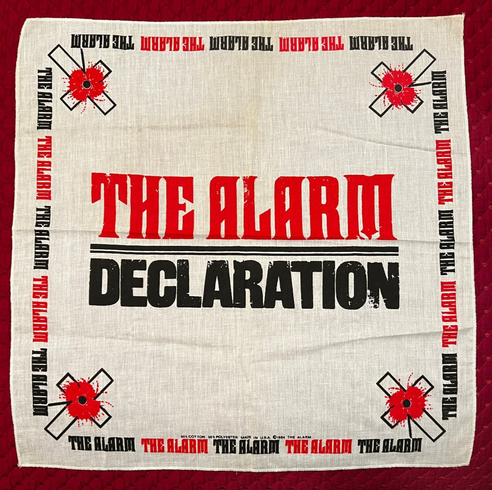 The Alarm 1983 Declaration Tour Official Bandana Mike Peters Near Mint