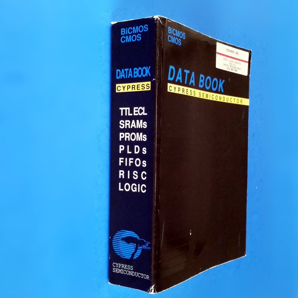 1992 Cypress Semiconductor Data Book CMOS BiCMOS Logic TTL ECL PLD FIFO Databook