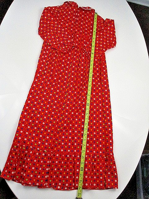 Pilgrim Pioneer Costume Girl Colonial Prairie Dress Apron Bonnet Floral Plaid