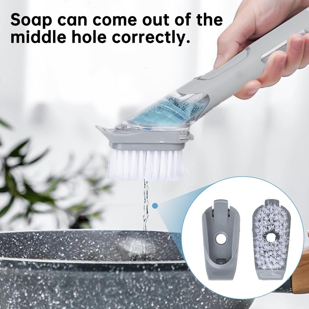 4 Pack Dish Brush Refills Compatible with Scrub Daddy Dish Wand, Replacement Hea