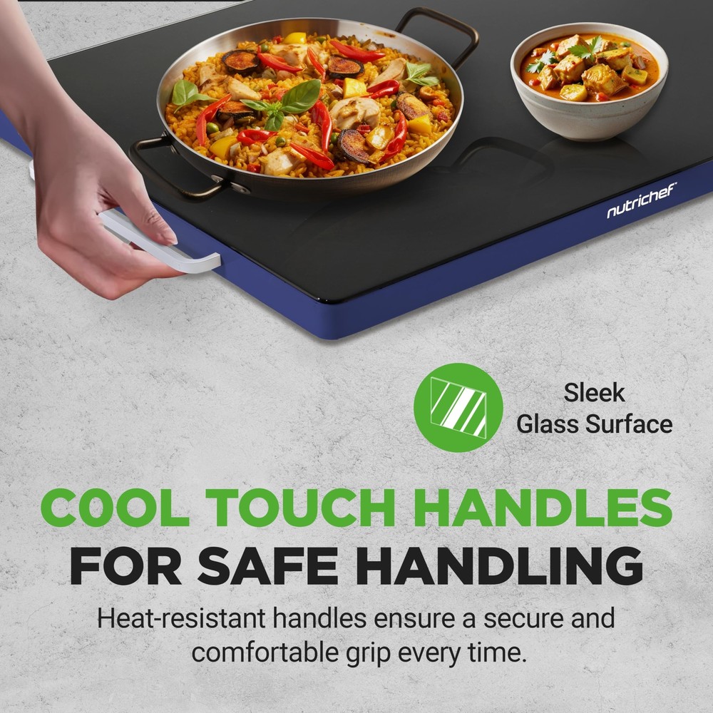 NutriChef Electric Warming Tray (Blue)