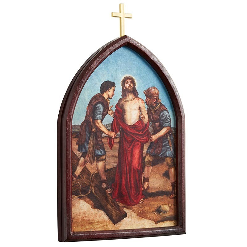 Stations of The Cross Wood Plaque Set, 10'' H. (USUALLY SHIPS WITHIN 2 DAYS)