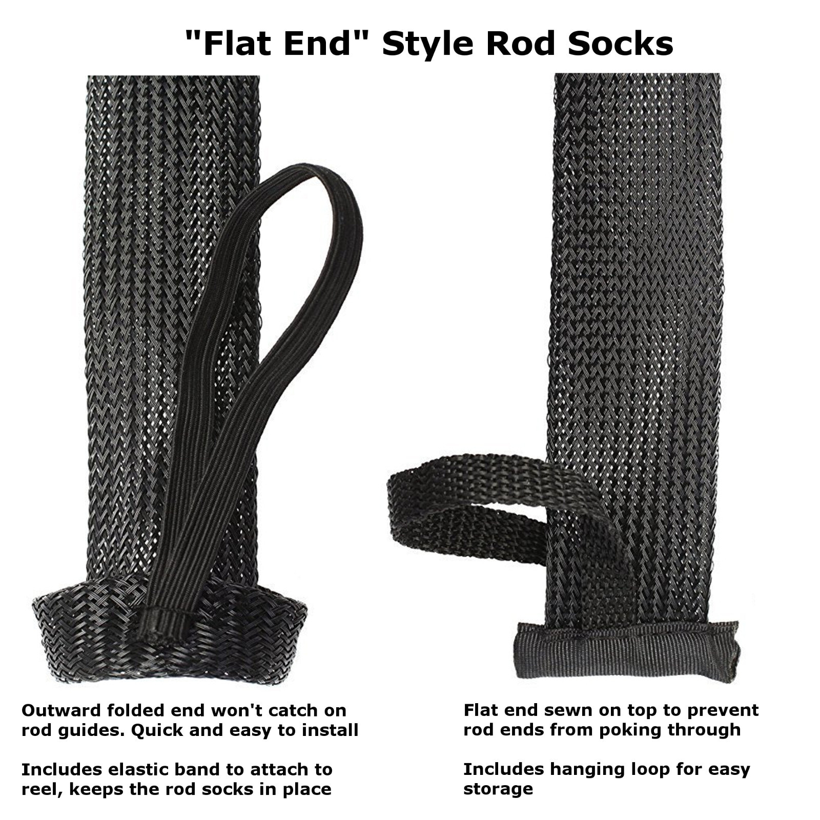 Reaction Tackle Fishing Rod Cover/ Rod Sleeve/ Rod Sock (2-Pack)