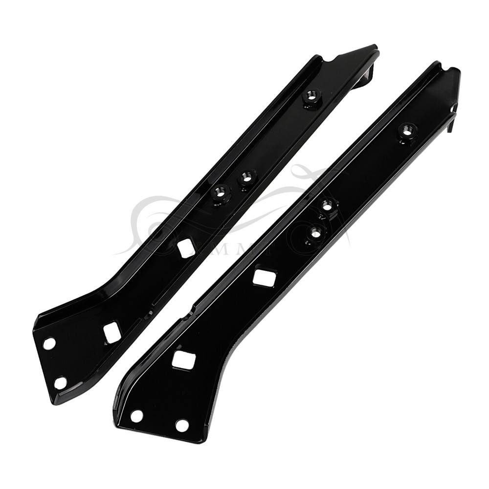 Black Saddlebag Rail Support Brackets For Harley Electra Glide FLHTC Road King