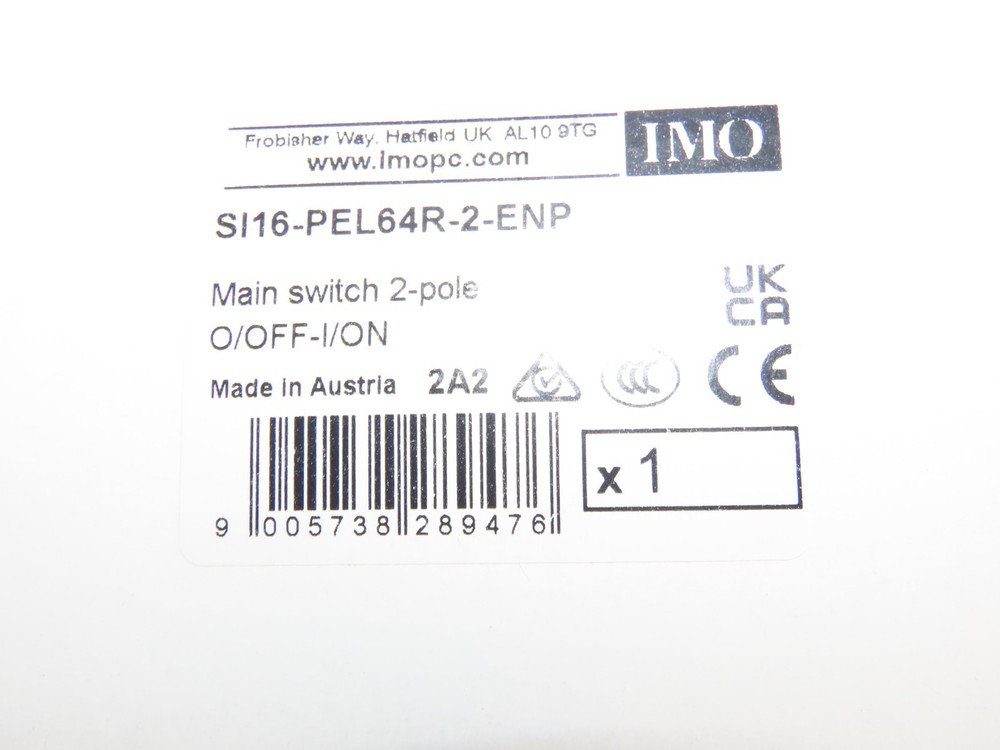 ENPHASE IMO, ENERGY SYSTEM SHUTDOWN SWITCH, MAIN SWITCH 2 POLE SI16-PEL64R-2-ENP