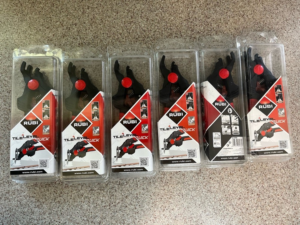 Lot (6) Rubi Tile Level Quick Tool Ref.02989