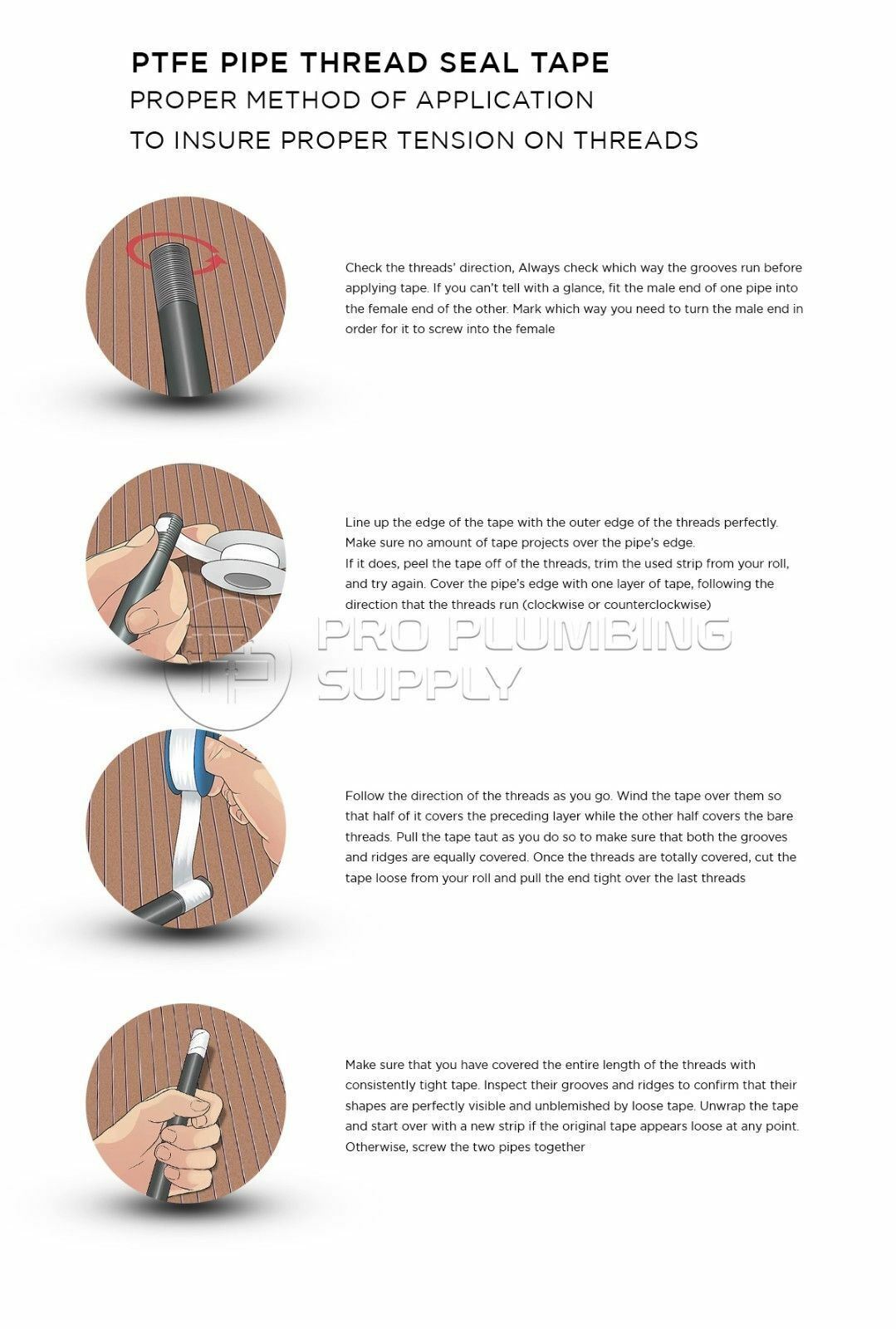 Everflow 5 Rolls Teflon PTFE Thread Plumbing Seal Tape Pipe 1/2 in.x 520 in New