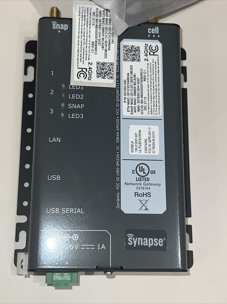 Synapse Wireless Inc SC020-040 Network Gateways