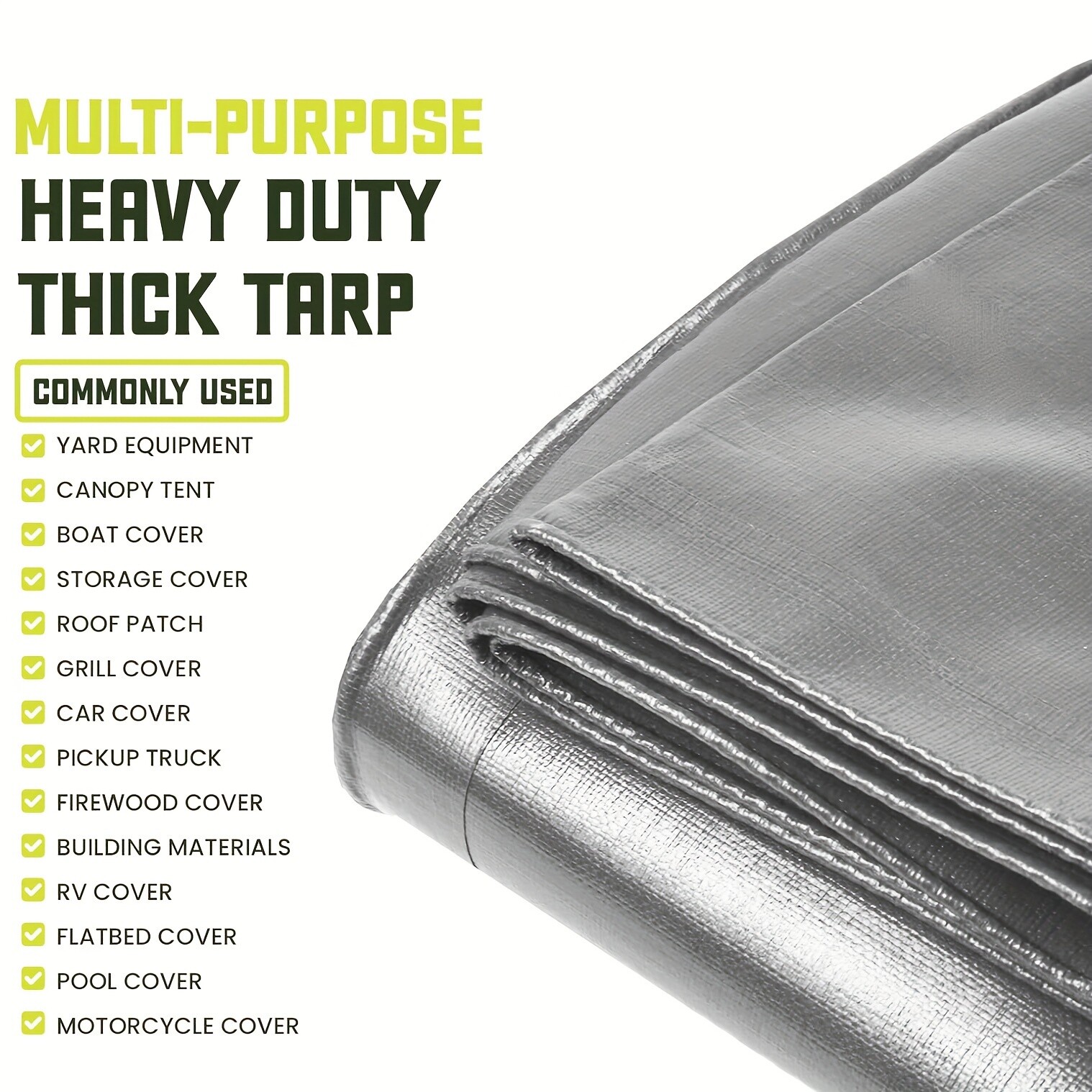 For Outdoor Camping Large Waterproof Polyethylene Tarpaulin Canopy Anti