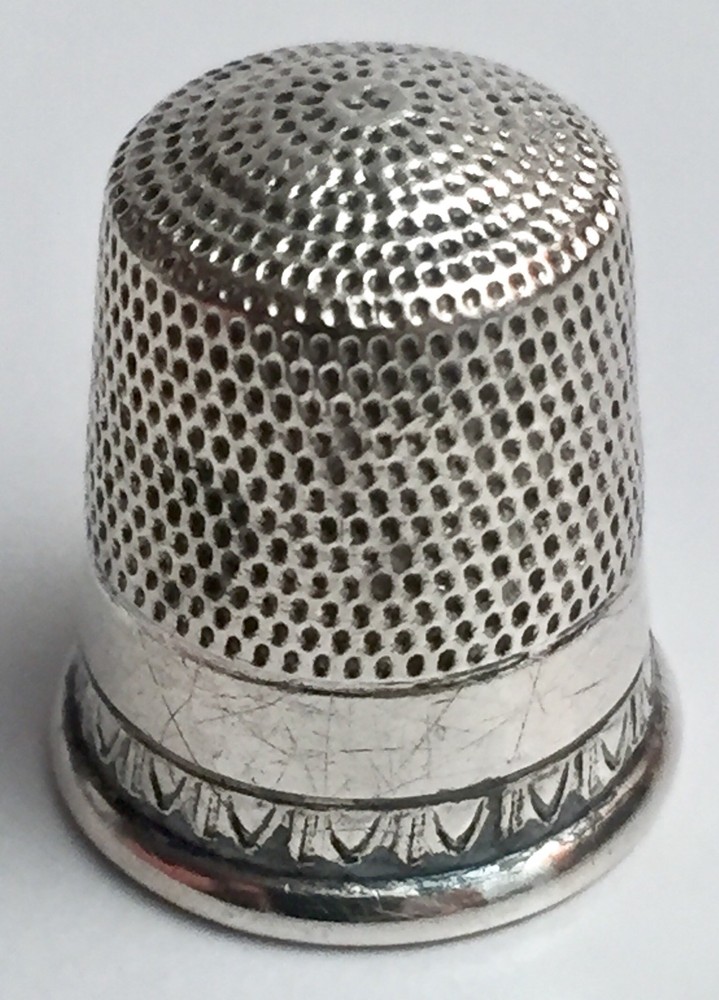 Vintage Signed Solid Sterling Silver 925 Sewing Thimble Size: 10
