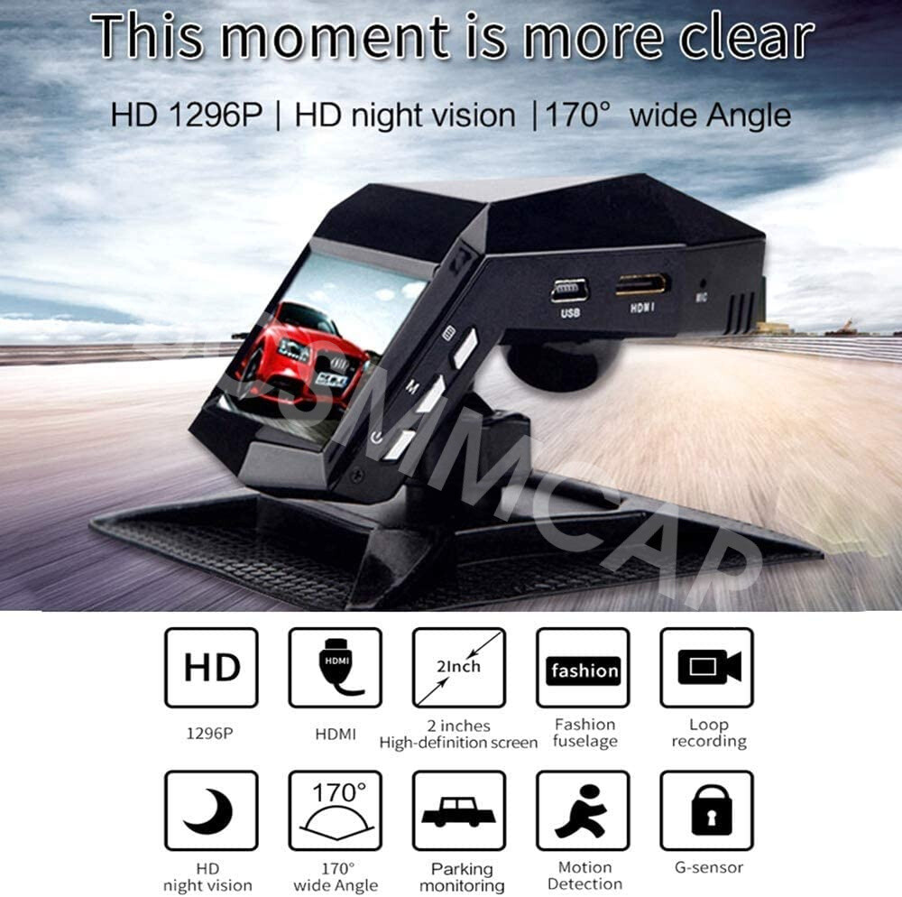 FHD Dash Cam Car DVR 170° Wide Angle Camera Driving Video Recorder G-sensor