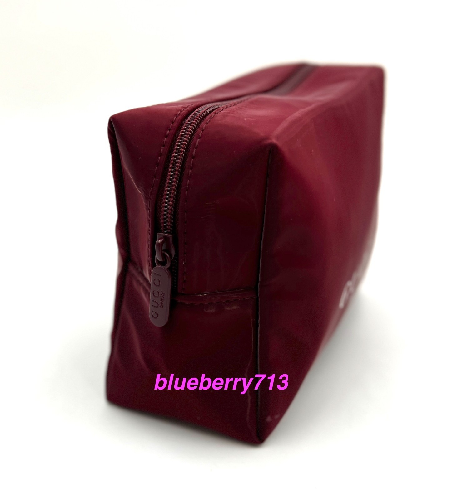New! Gucci Beauty Makeup Bag Pouch Clutch with zipper ~ Burgundy