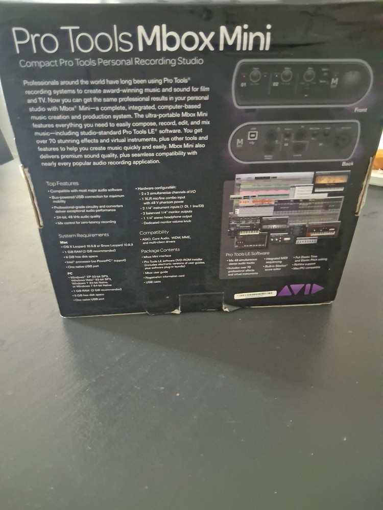 MBOX MINI AUDIO INTERFACE Pro Tools MBox Mini Brand New OEM