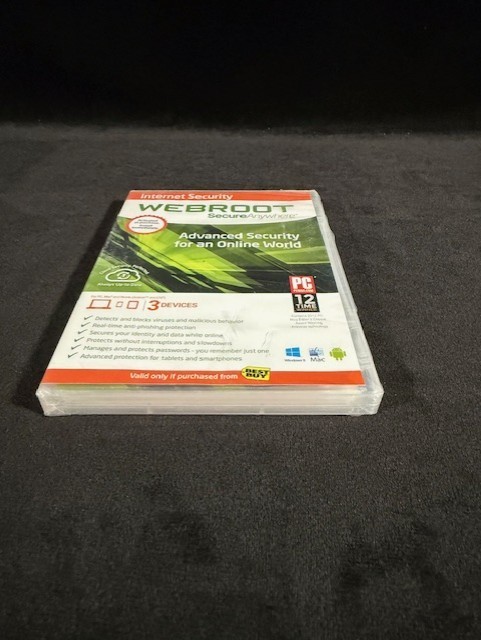 Webroot Software SecureAnywhere Internet Security 2013 for PC, Mac New Sealed