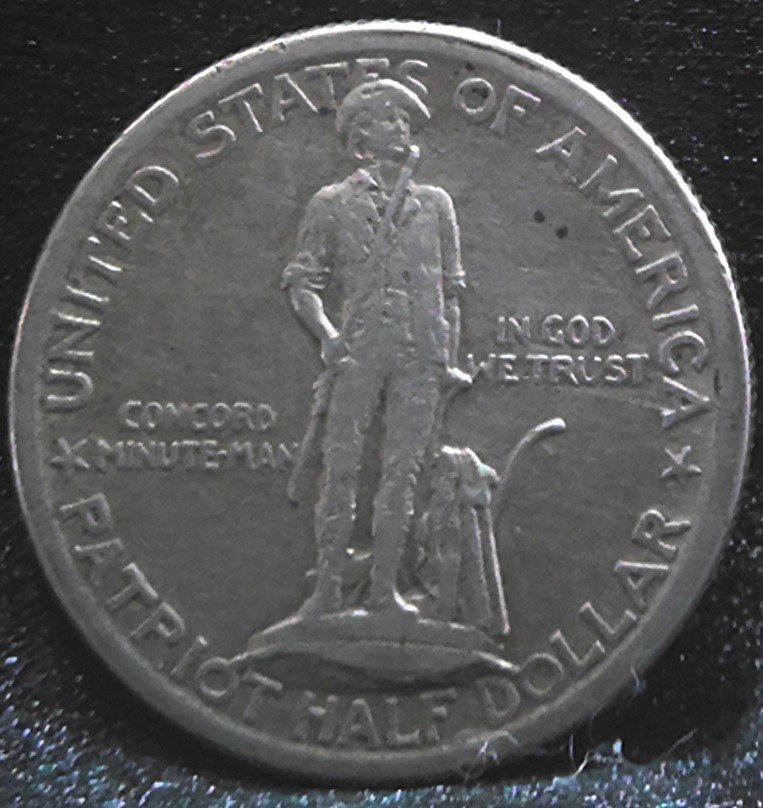 1925 Lexington Concord Sesquicentennial Silver Commemorative Half Dollar XF