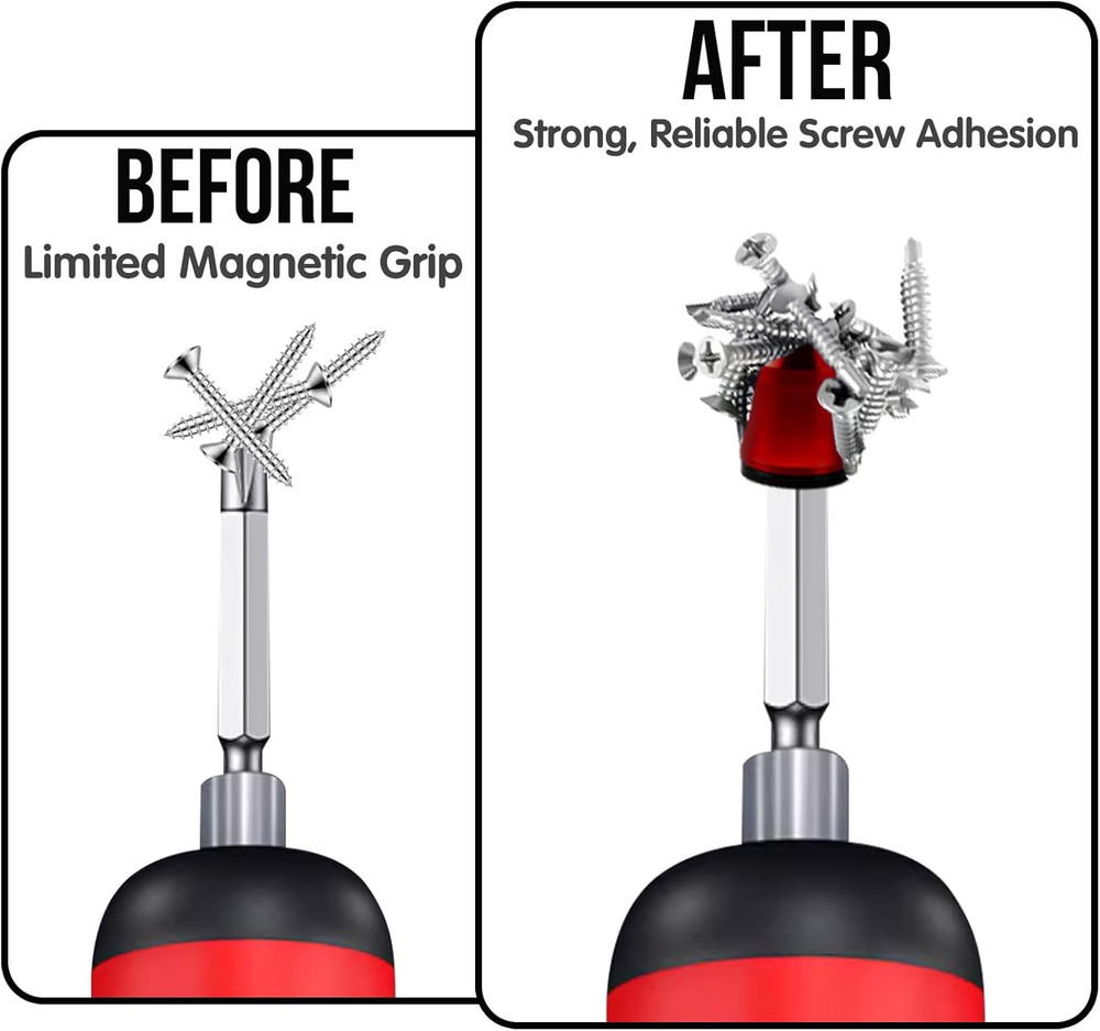 3Pcs Screwdriver Head Magnetic Ring, Screw Ring Set Removable Household Tool for