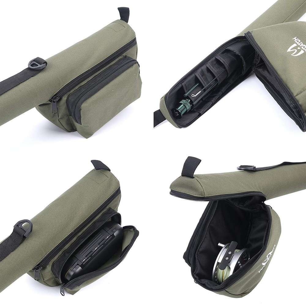 M MAXIMUMCATCH Maxcatch Fly Fishing Rod Case with Reel Pouch, Complete Protec...