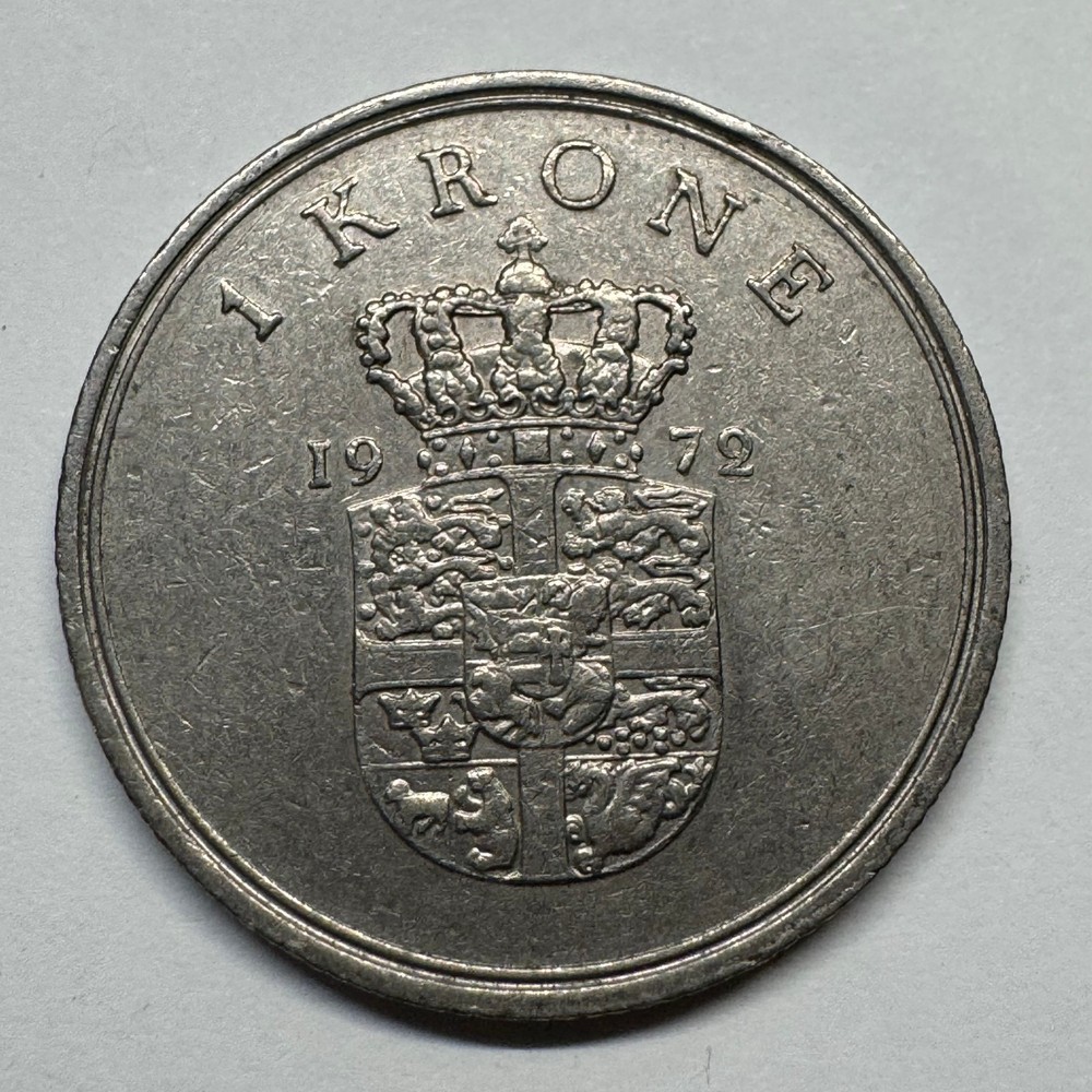 1972 Denmark 1 Krone - Coin #075