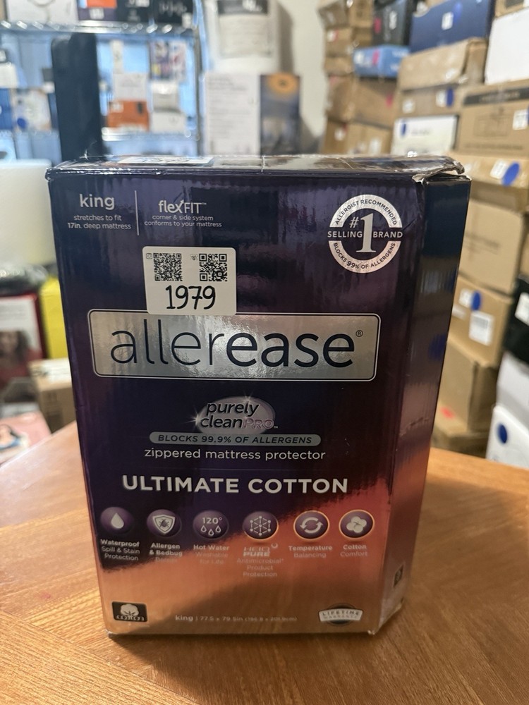 AllerEase Ultimate King Mattress Protector Cotton Waterproof Allergen Barrier