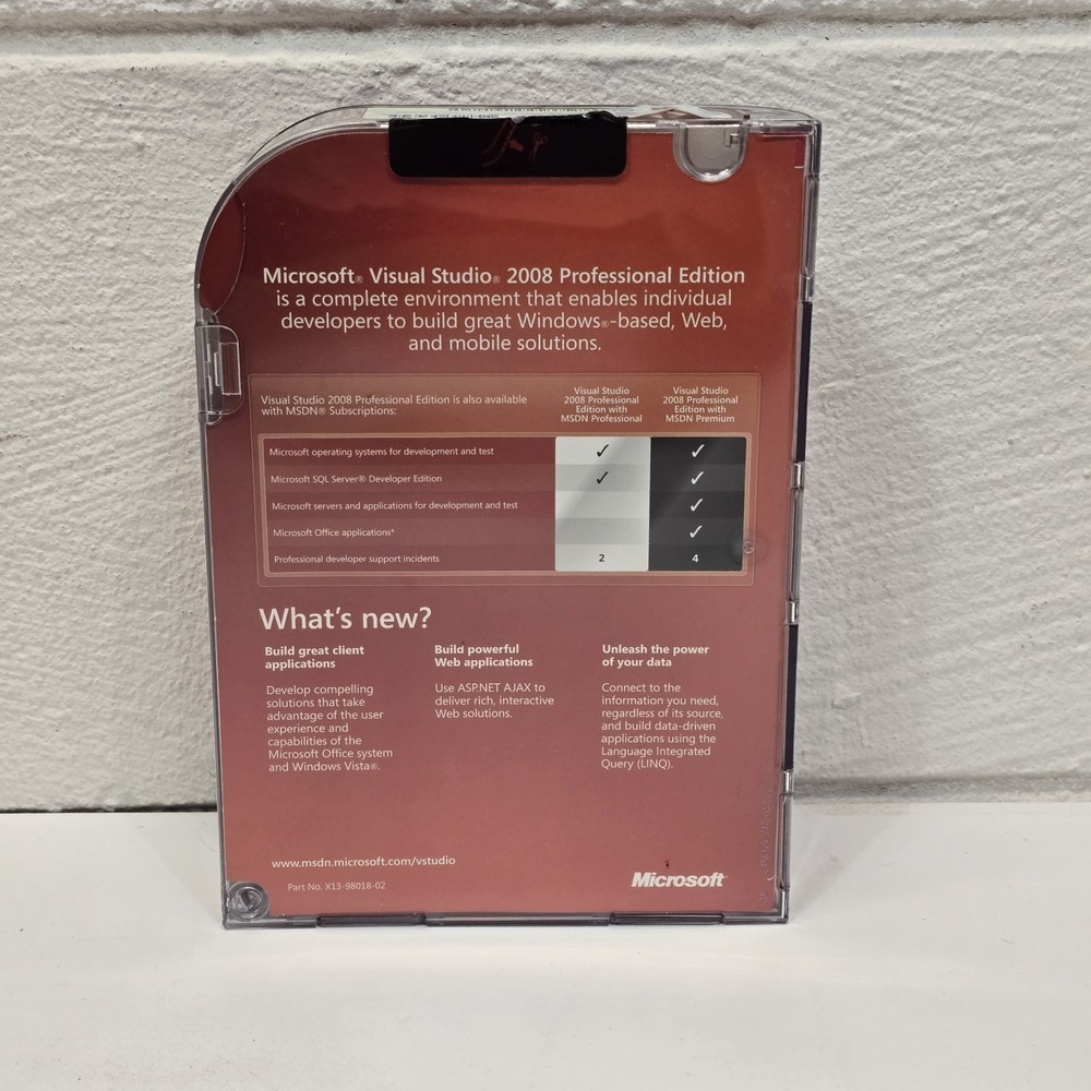 2008 Microsoft Visual Studio Professional Edition & SQL SERVER Academic Version