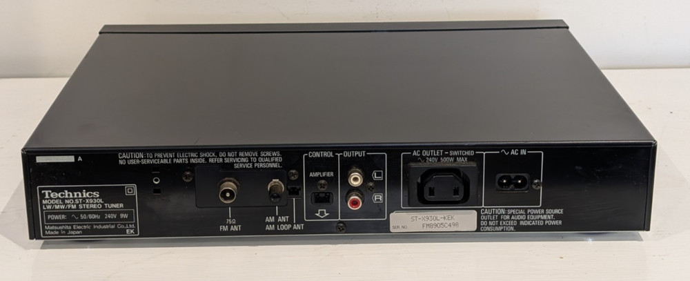 Technics ST X930L FM AM Stereo Hi Fi Receiver - Tested Working