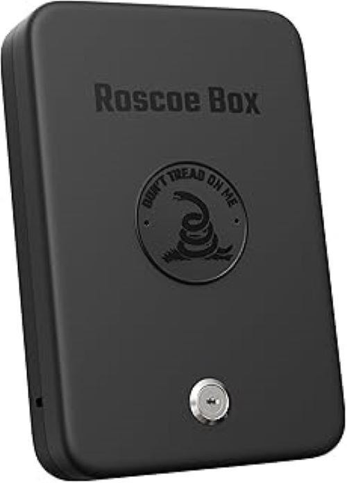 Roscoe Box Small Pistol Gun Storage Safe Don't Tread on Me Handgun Safe Keyed
