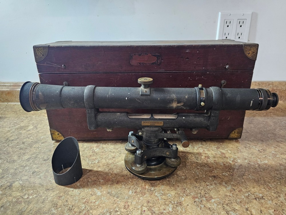 Keuffel & Esser K&E Survey Level Transit w/ Original Case Vintage Optical Tool
