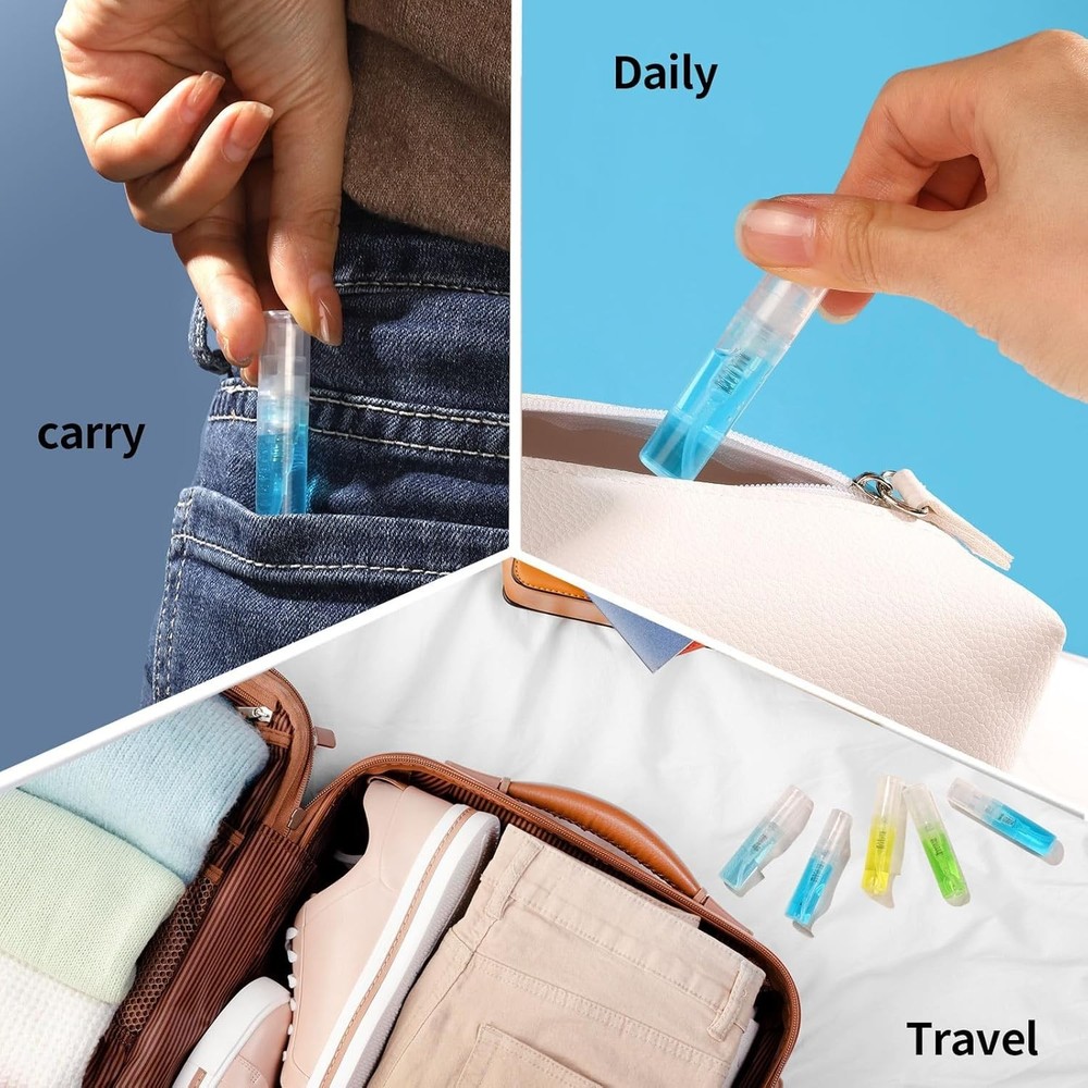 60PCS 2Ml Clear Mini Spray Bottles - Empty Fine Mist Containers