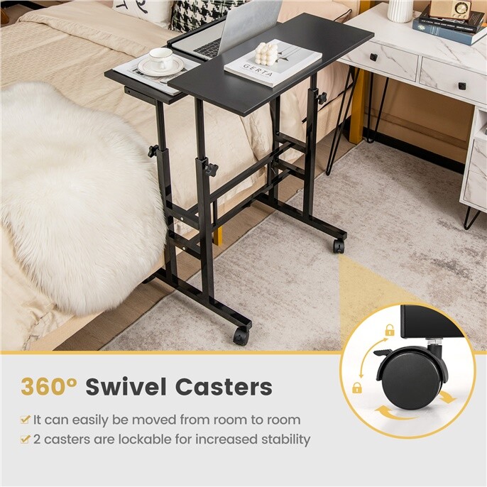 OFFICEJOY Adjustable Computer Desk Mobile Stand up DeskTilting Workstation